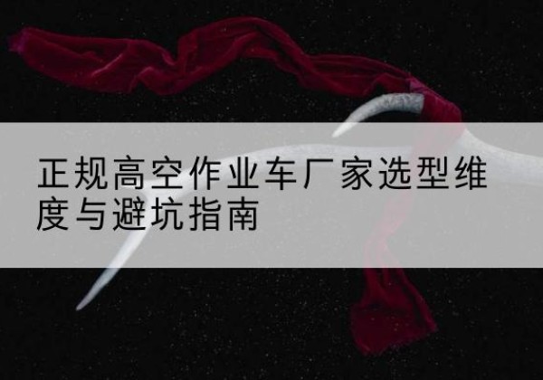 振兴高空作业车厂家-正规选型维度与避坑指南